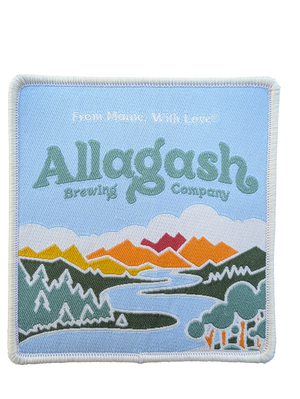 A square patch with colorful Allagash logo