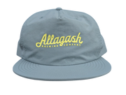 Light blue cap with yellow 'Allagash Brewing Company' logo